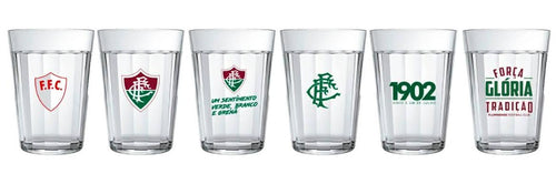 Allmix Copo Americano Fluminense 190ml Com 6 Unidades Incolor Unissex