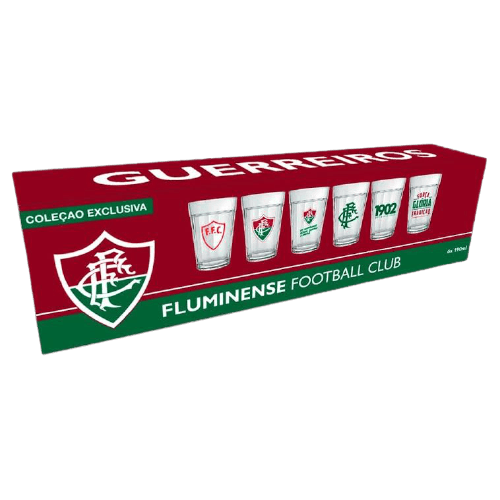 Allmix Copo Americano Fluminense 190ml Com 6 Unidades Incolor Unissex
