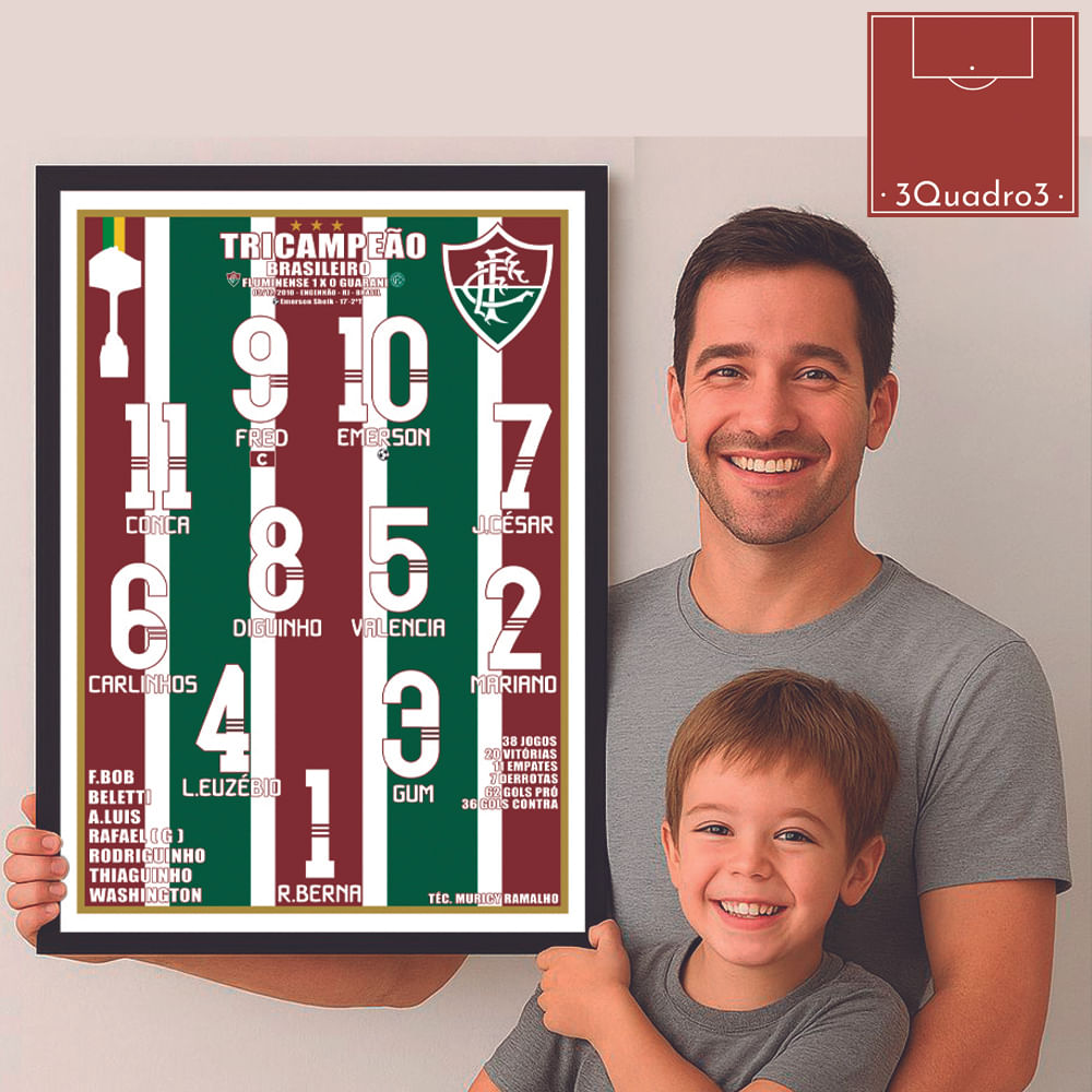 3Quadro3 Quadro Fluminense Tricampeão Brasileiro 2010 A2