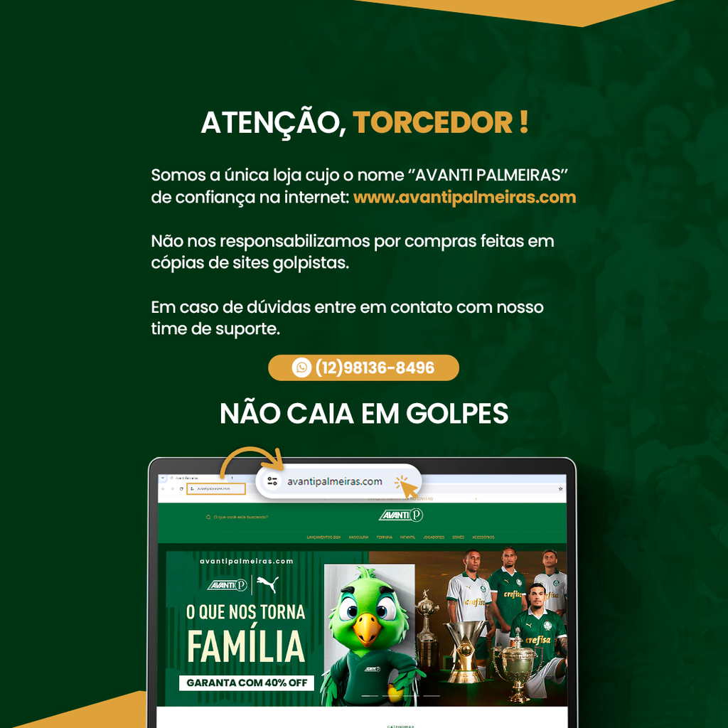 Conjunto Palmeiras Puma Zíper Curto Treino
