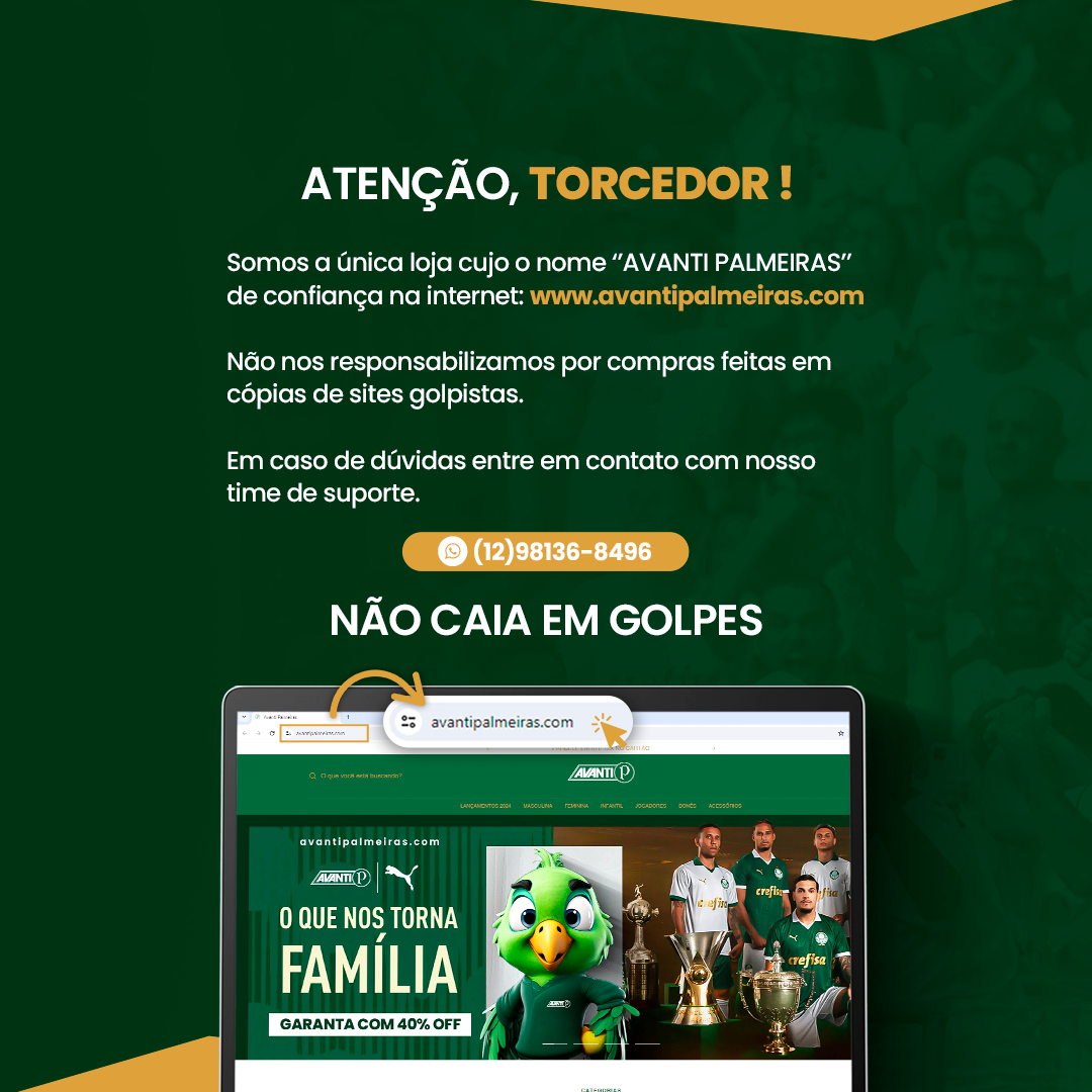 Conjunto Palmeiras Puma Zíper Curto Treino