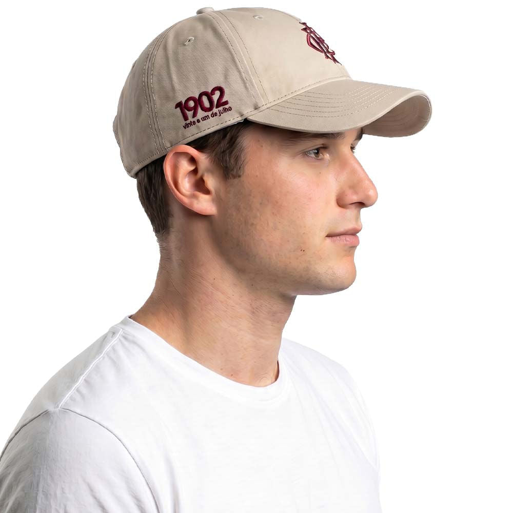 Blueman Boné Fluminense Dad Hat 1902 Off White Grená Unissex