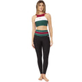 Blueman Calça Legging Fluminense Cós Recorte 02 Feminina Preta