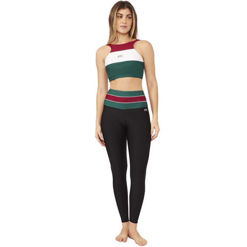 Blueman Calça Legging Fluminense Cós Recorte 02 Feminina Preta