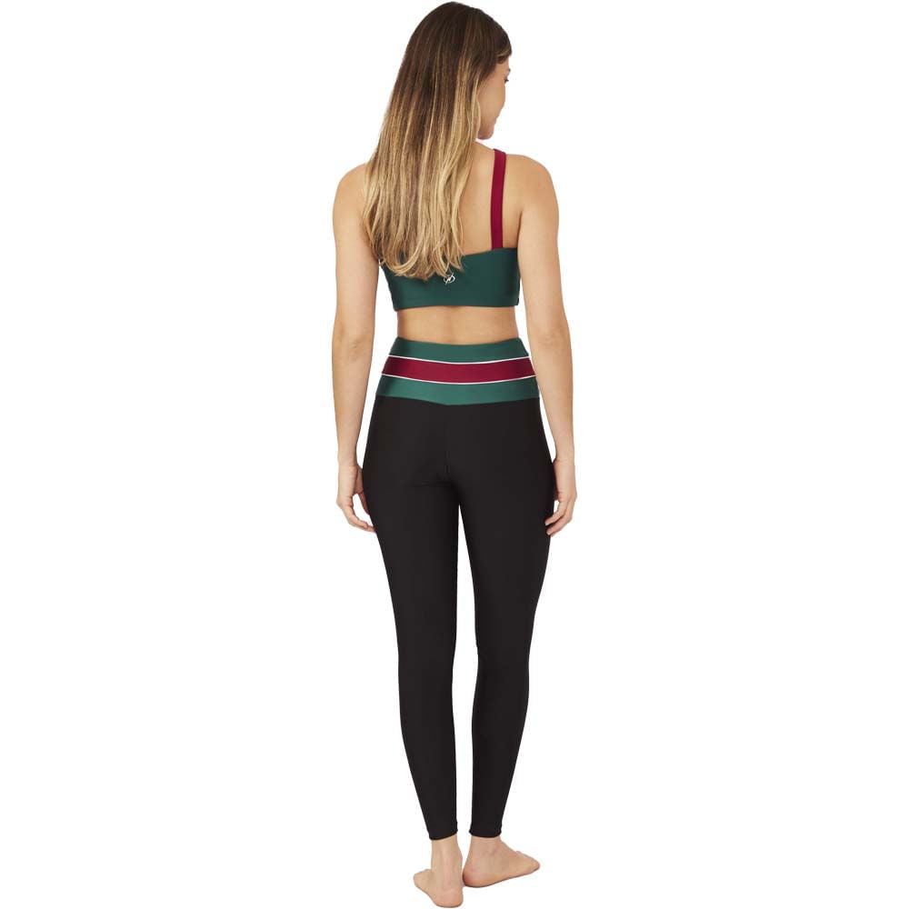 Blueman Calça Legging Fluminense Cós Recorte 02 Feminina Preta