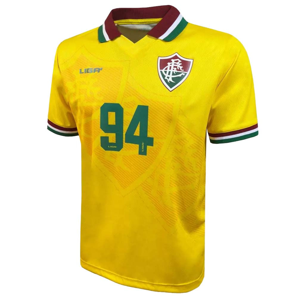 Liga Retrô Camisa Fluminense Brasil 1994 Masculina Amarela