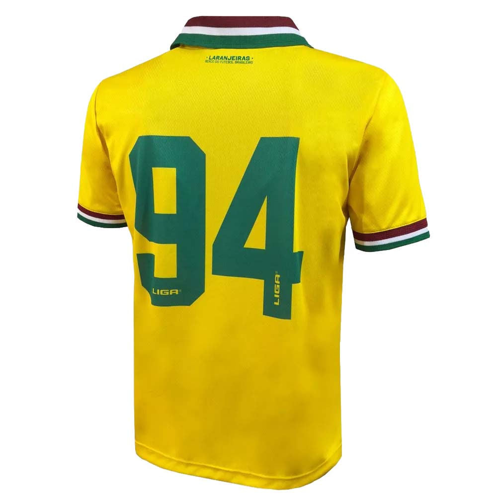 Liga Retrô Camisa Fluminense Brasil 1994 Masculina Amarela