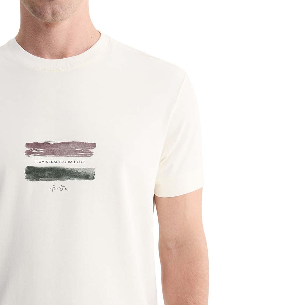 Foxton Camisa Fluminense Bandeira Off White Masculina