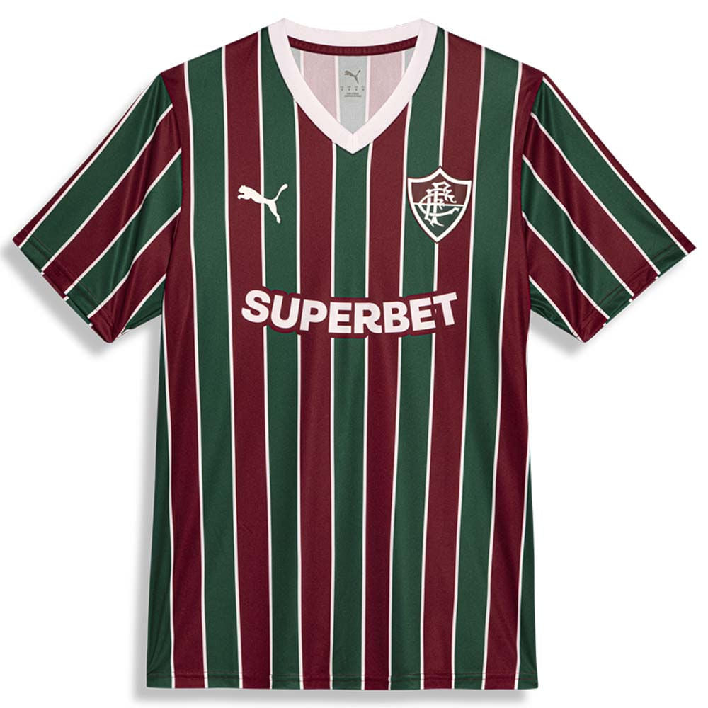 Puma Camisa Fluminense Estádio Home OF1 2026 Masculina Dark Crimson