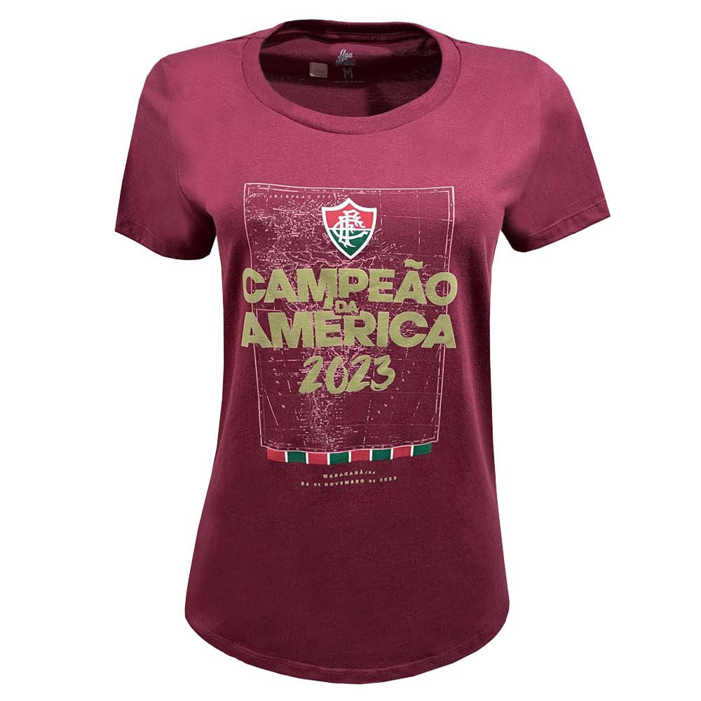 Liga Retrô Camisa Fluminense Feminina Campeão Lib 23 Grená