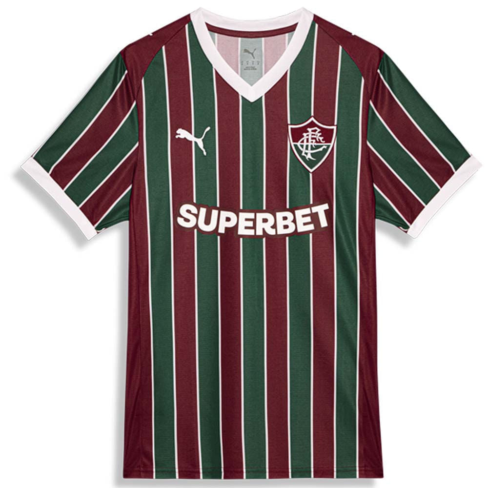 Puma Camisa Fluminense Torcedor Home OF1 2026 Masculina Dark Crimson