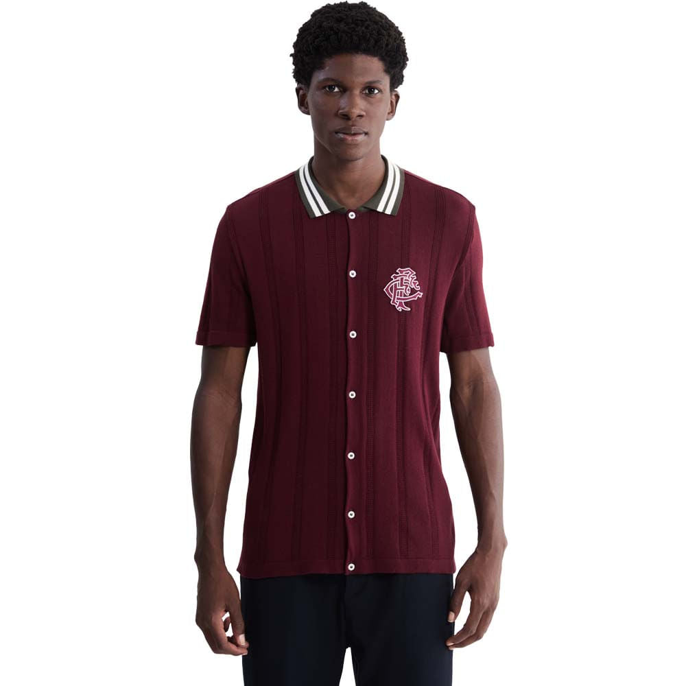 Foxton Camisa Fluminense Tricot Passeio Grená Masculina