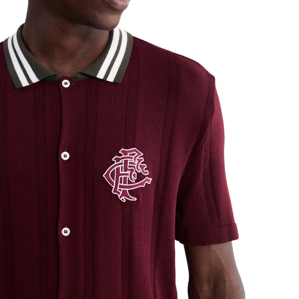 Foxton Camisa Fluminense Tricot Passeio Grená Masculina