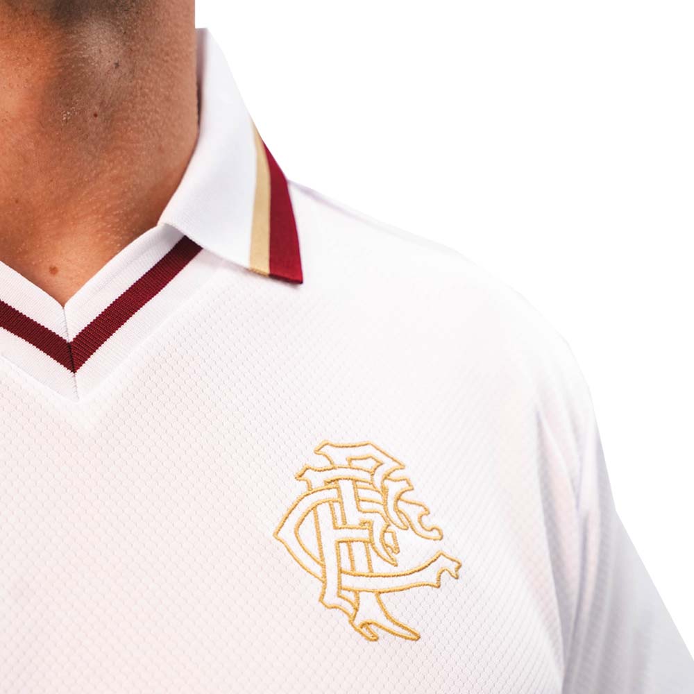 Camisa Polo Fluminense Masculina Branca FLUM024 Natural