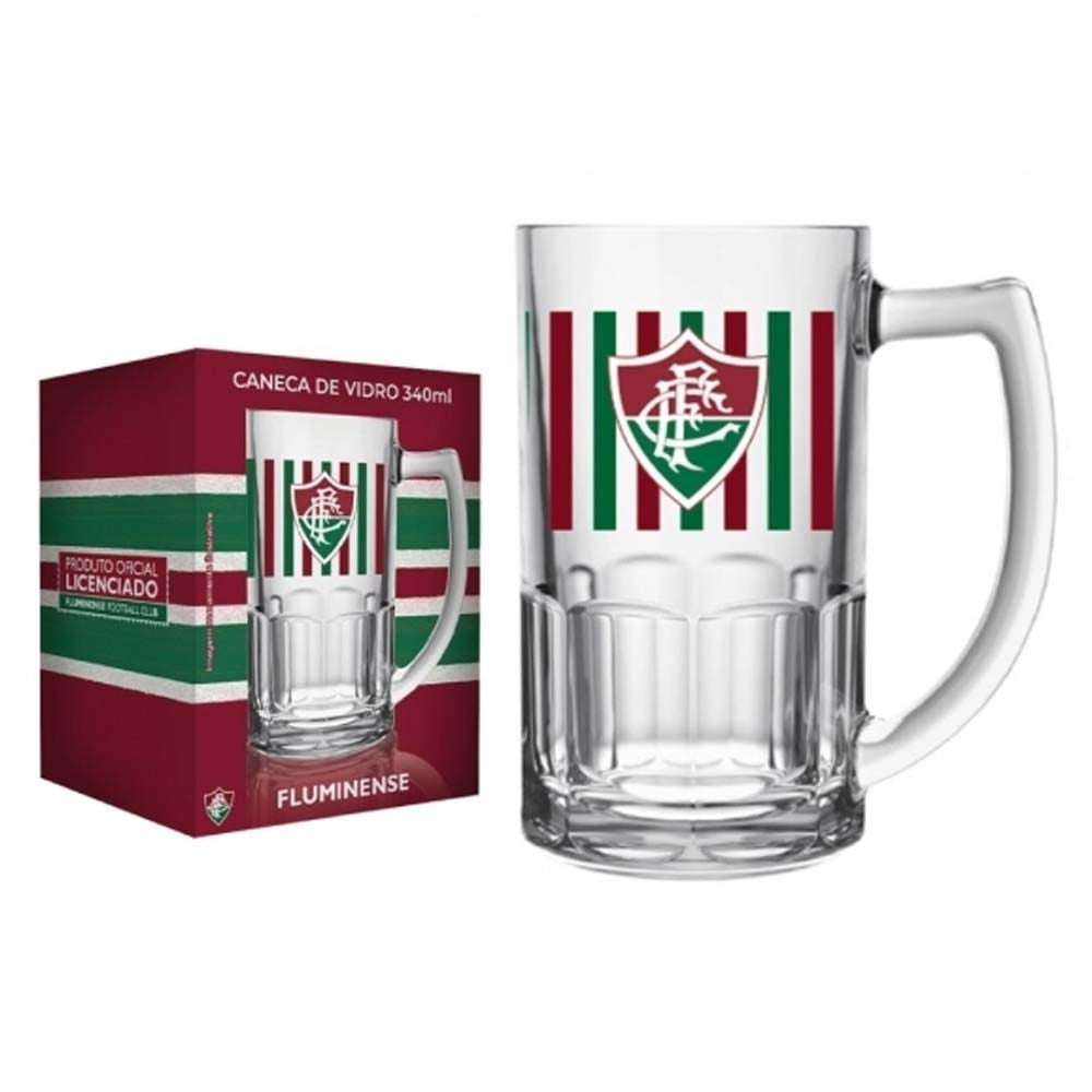 Allmix Caneca Fluminense Bristol 340ml Vidro Unissex
