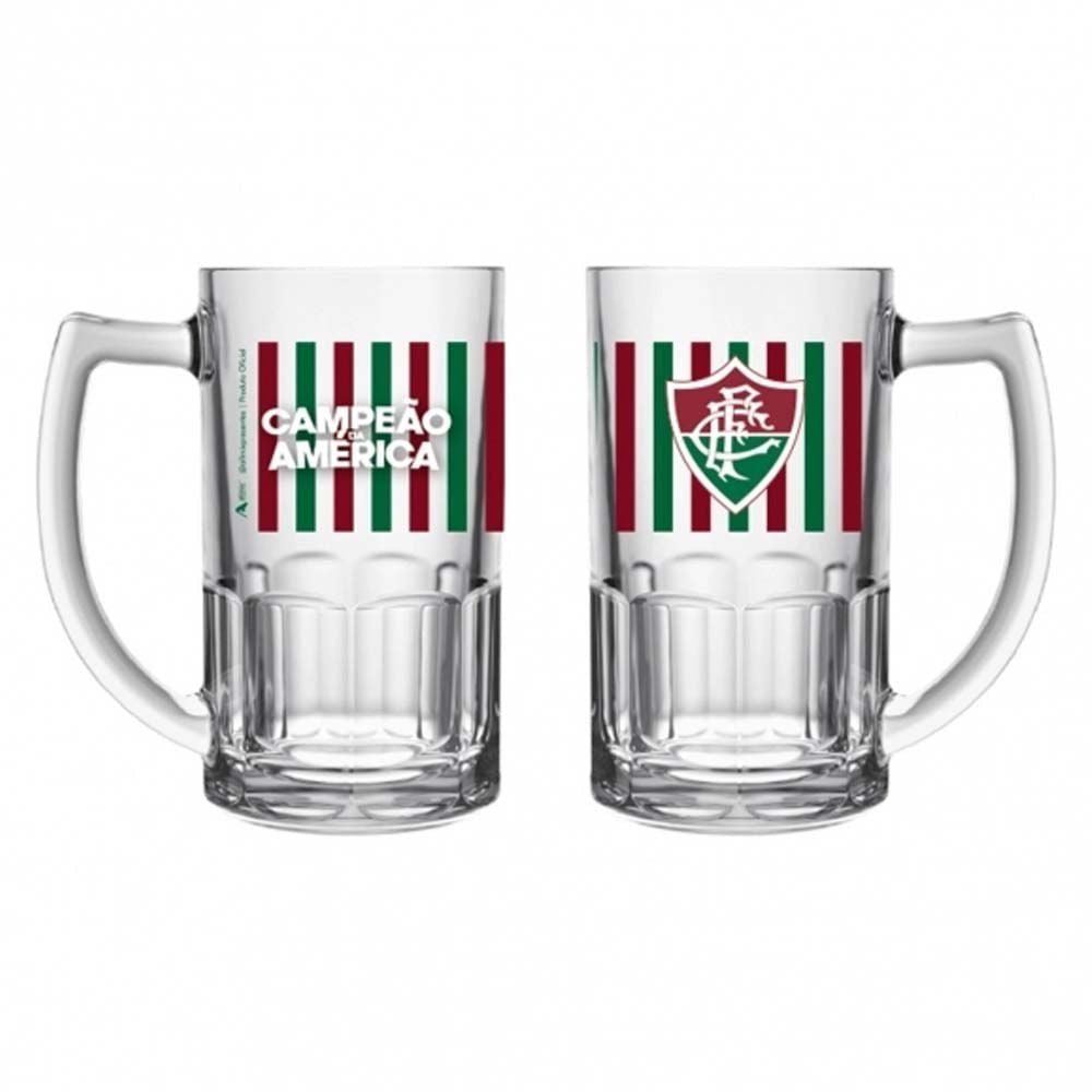 Allmix Caneca Fluminense Bristol 340ml Vidro Unissex