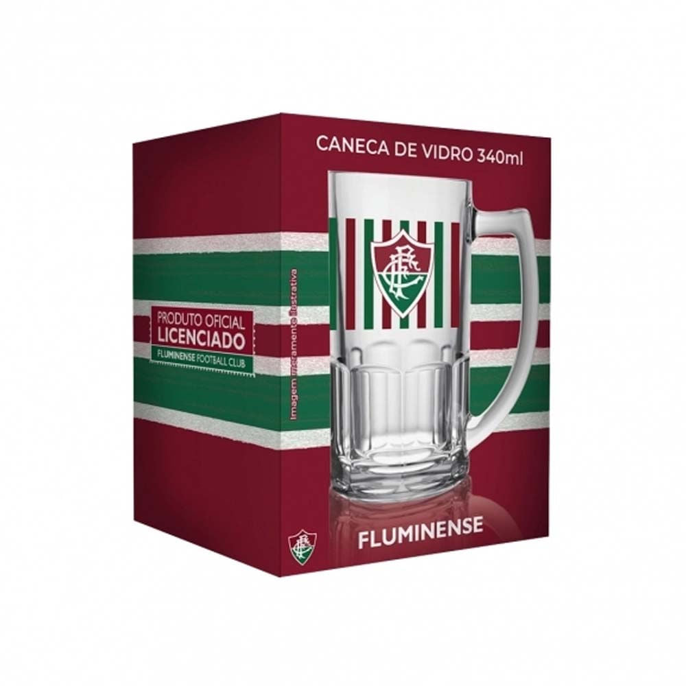 Allmix Caneca Fluminense Bristol 340ml Vidro Unissex
