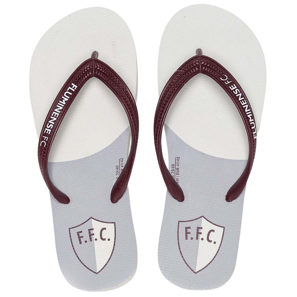 Chinelo Fluminense F.F.C. Branco/Grená FLU.2026/2 Unissex
