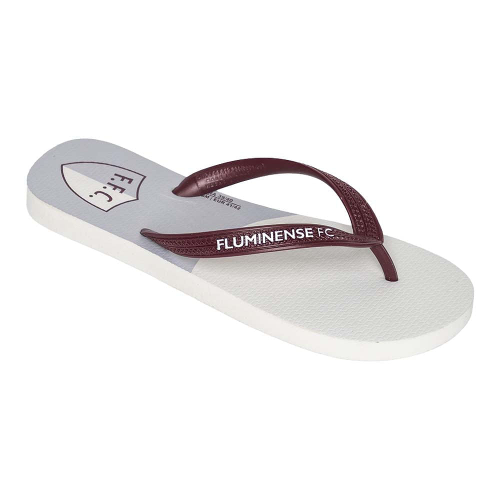 Chinelo Fluminense F.F.C. Branco/Grená FLU.2026/2 Unissex