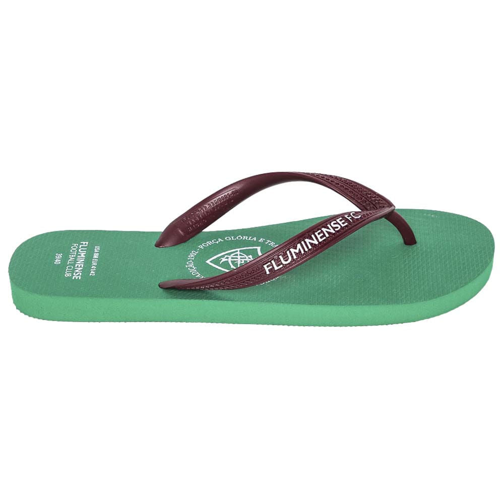 Chinelo Fluminense FFC Branco Verde/Grená FLU.2026/9 Unissex
