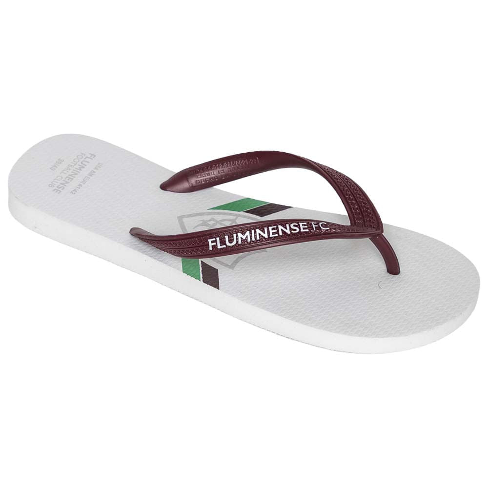 Chinelo Fluminense FFC Prata Branco/Grená FLU.2026/7 Unissex