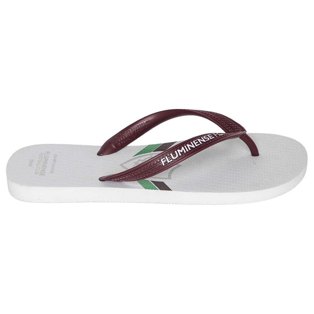 Tropimax Chinelo Fluminense FFC Prata Branco/Grená FLU.2026/7 Unissex