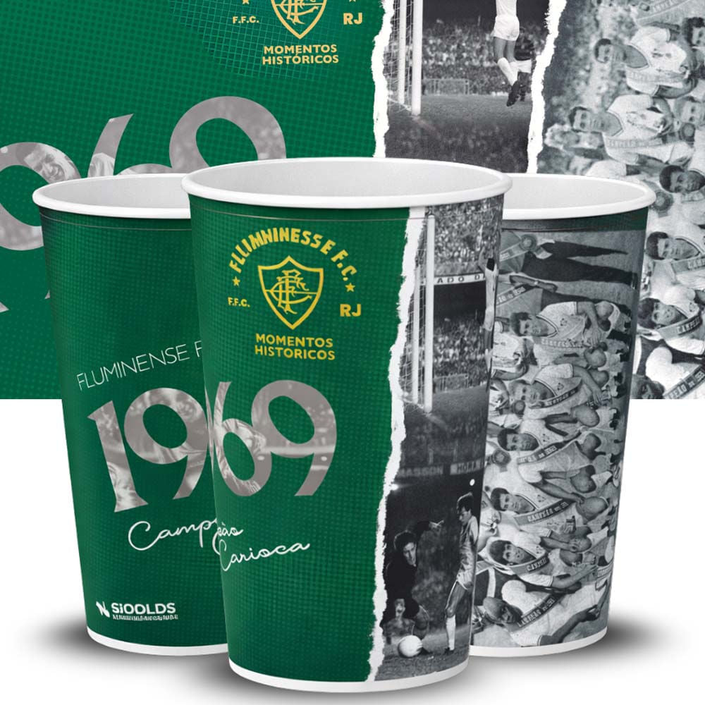 Copo Fluminense 1969 Campeão Carioca Plástico 500ml Unissex