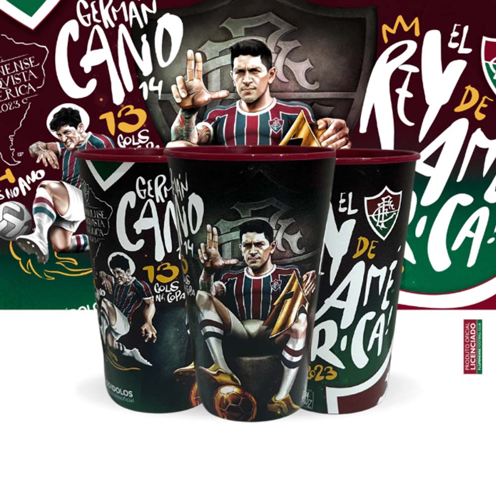 Copo Fluminense Cano Libertadores Plástico 500ml Unissex