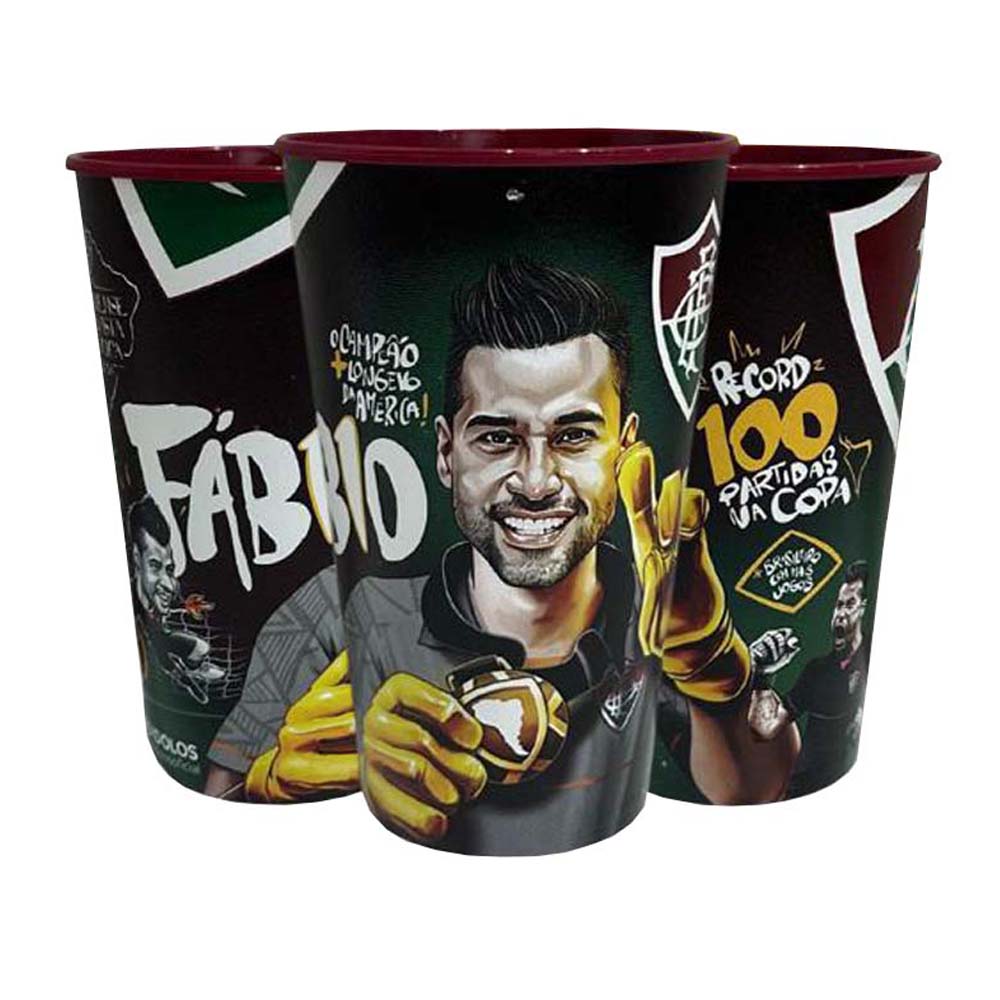 Copo Fluminense Fábio Record Na Copa Plástico 500ml Unissex