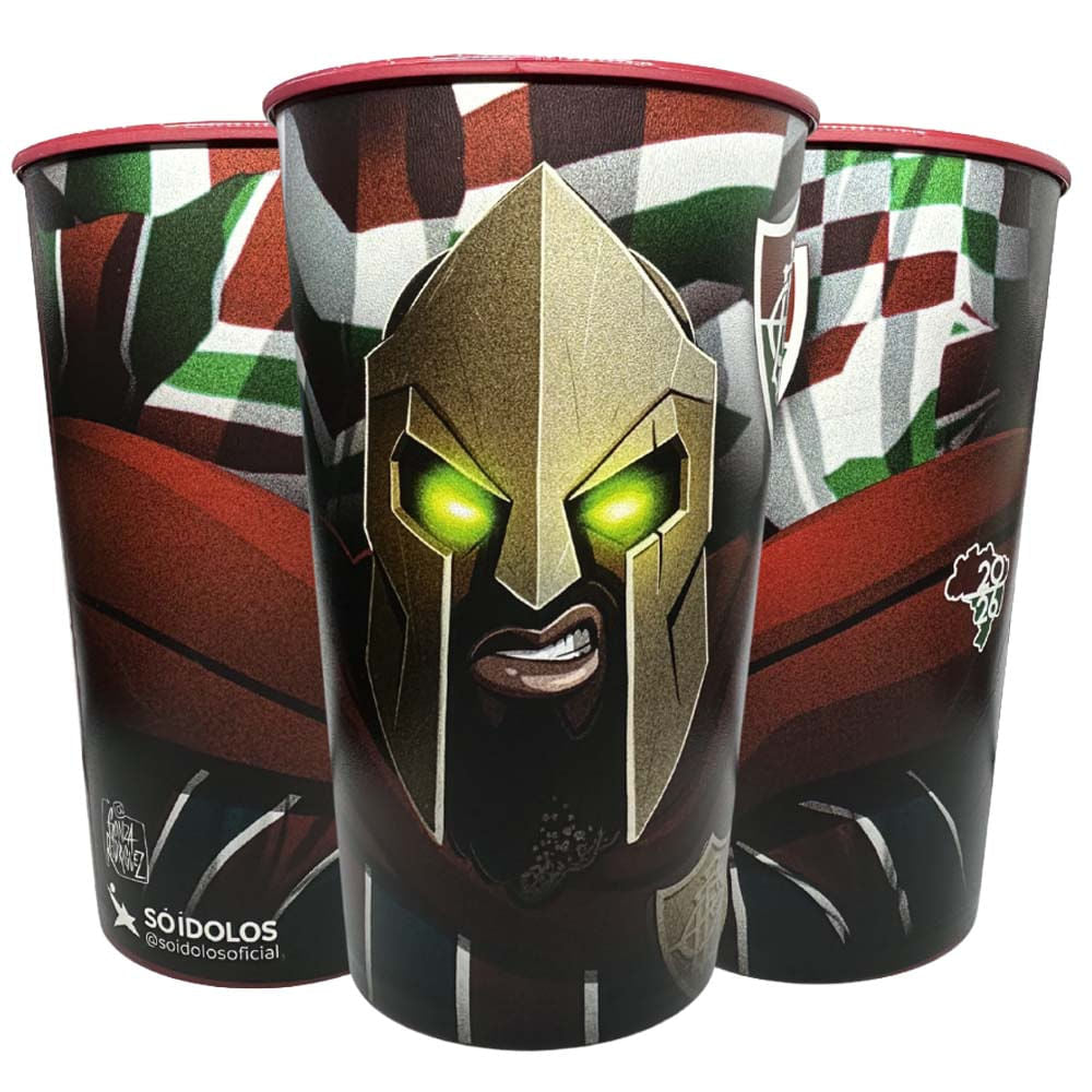 TSC Ídolos Copo Fluminense Mascote Guerreiro 2026 550ml Plástico Unissex