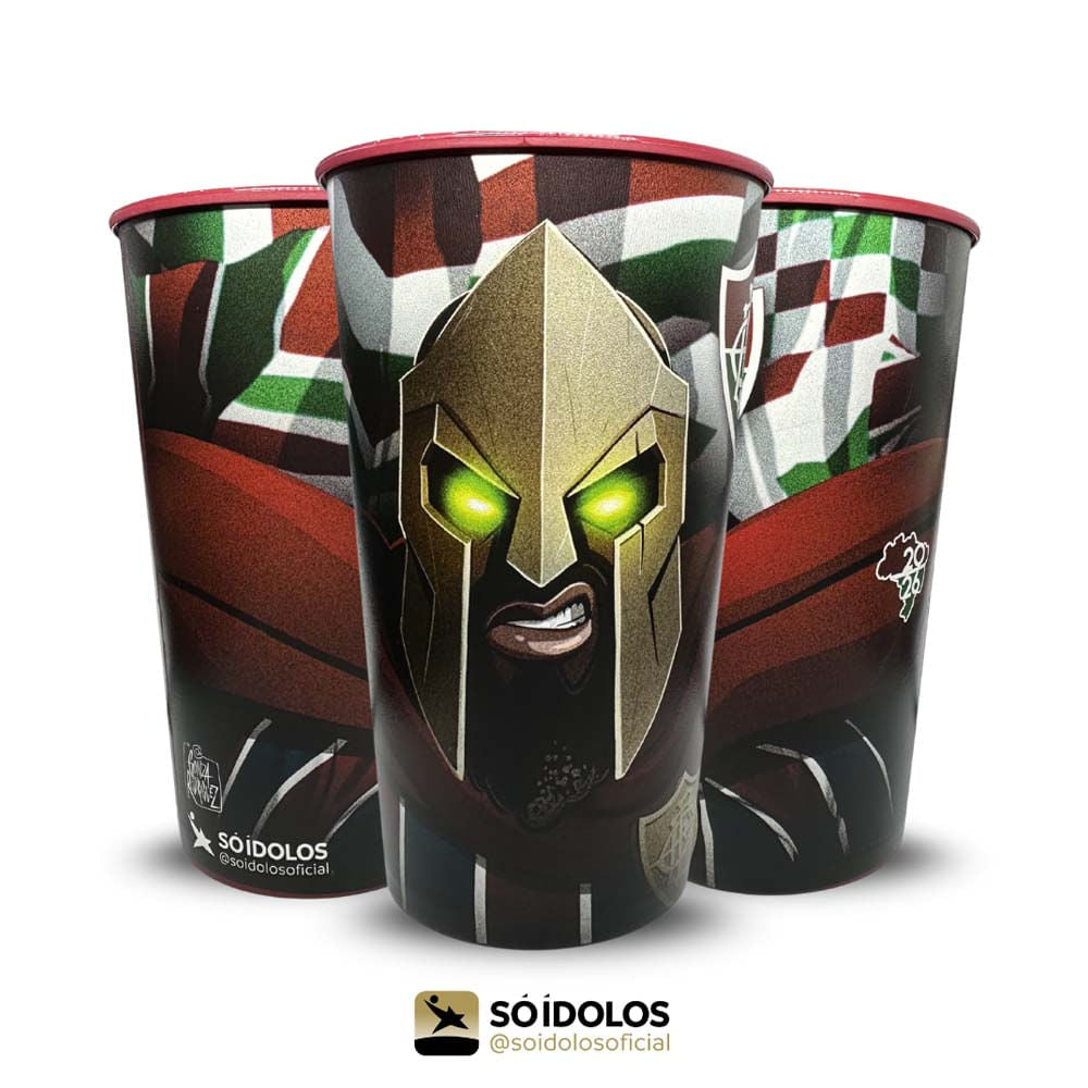 TSC Ídolos Copo Fluminense Mascote Guerreiro 2026 550ml Plástico Unissex