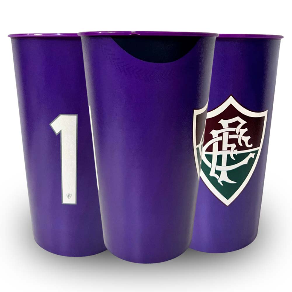 Copo Fluminense Camisa Goleiro Roxo 2025 Plástico 500ml Unissex