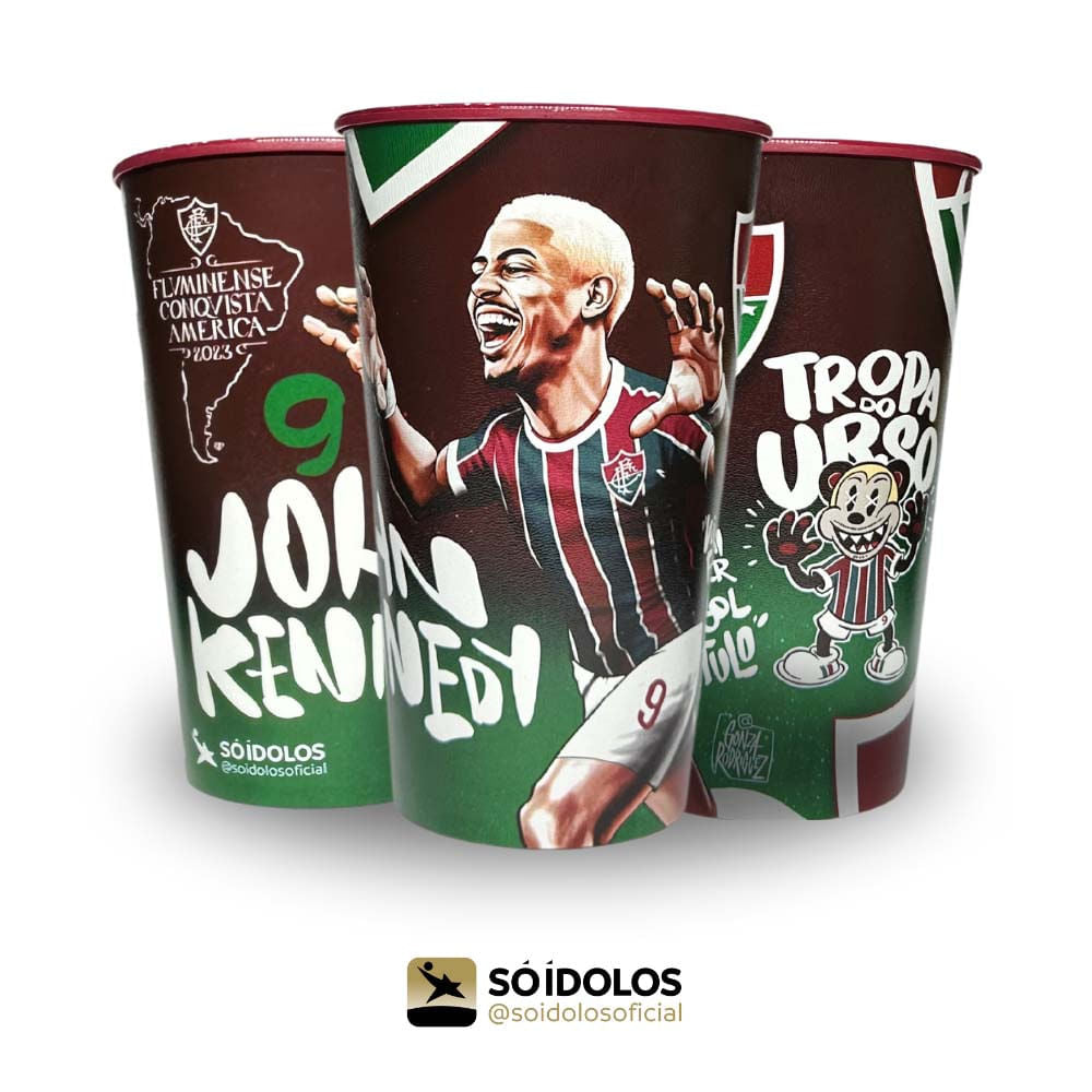 Copo Fluminense John Kennedy Libertadores Plástico 500ml Unissex