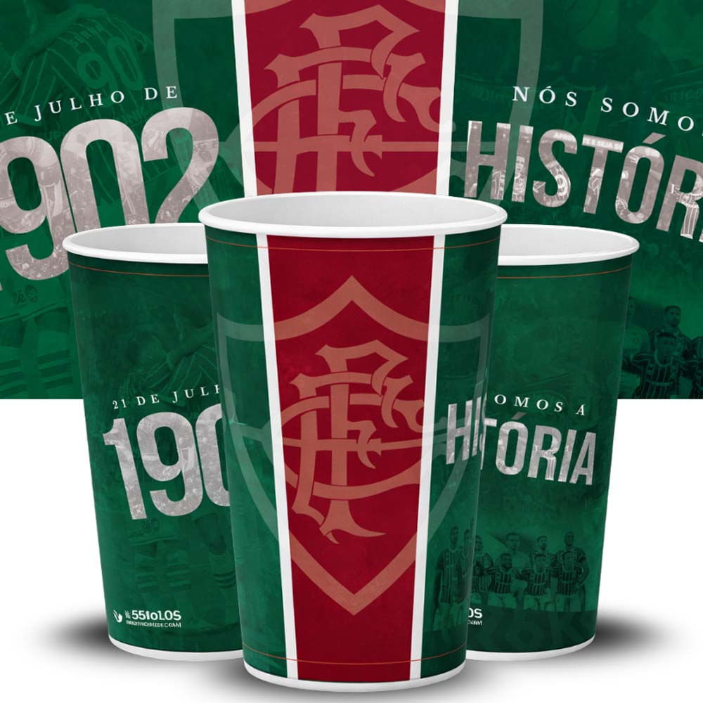 Copo Fluminense Nós Somos A História 1902 Plástico 500ml Unissex