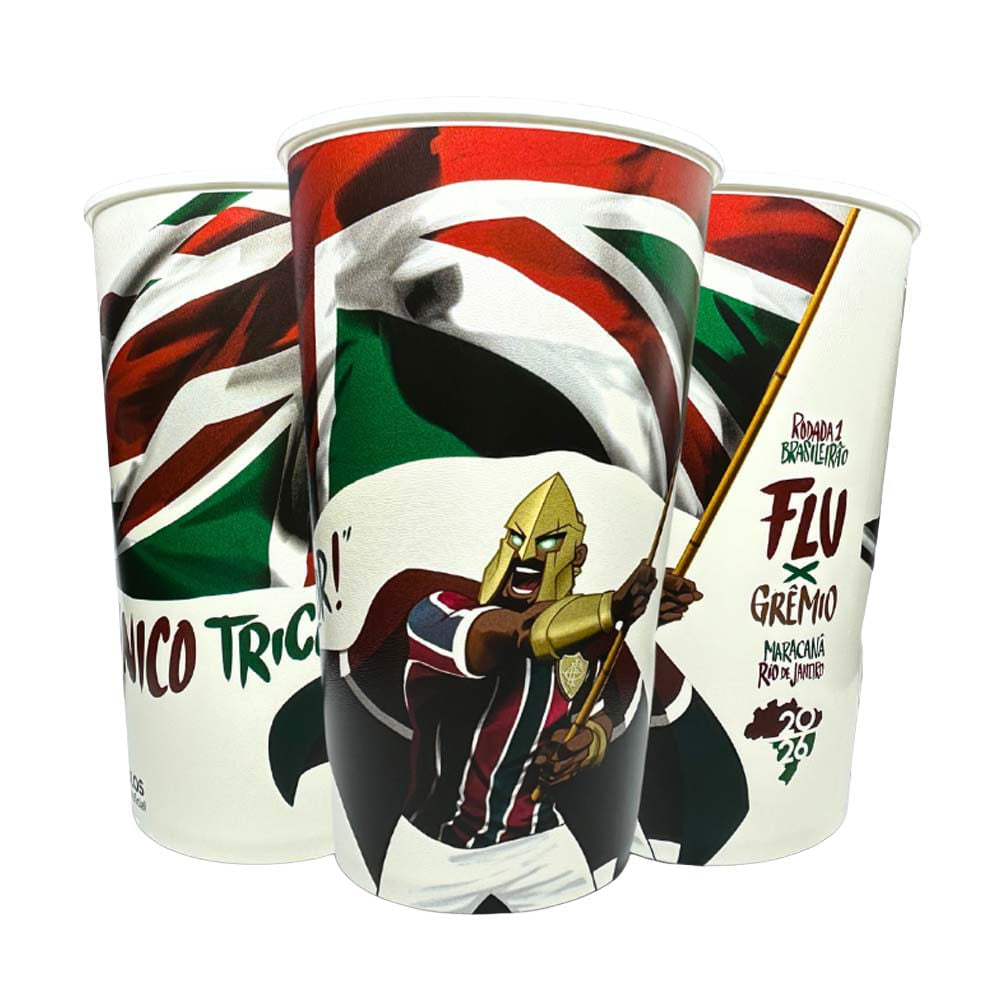 Copo Fluminense Sou Tricolor Fluminense Plástico 500ml Unissex