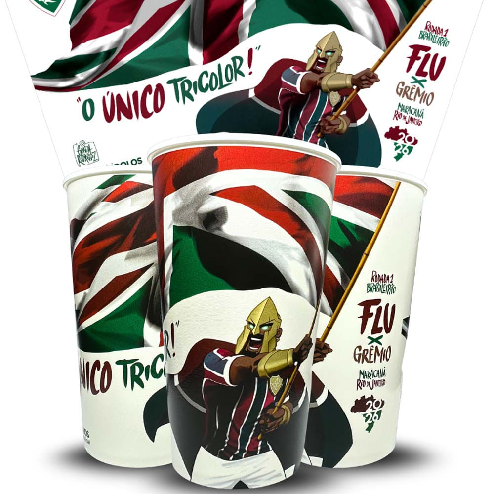 Copo Fluminense Sou Tricolor Fluminense Plástico 500ml Unissex
