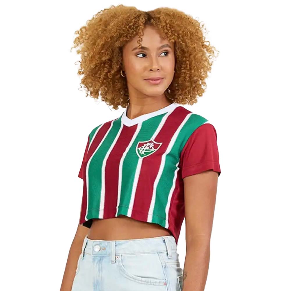 Braziline Cropped Fluminense Extase Feminino Dry Striped Tricolor