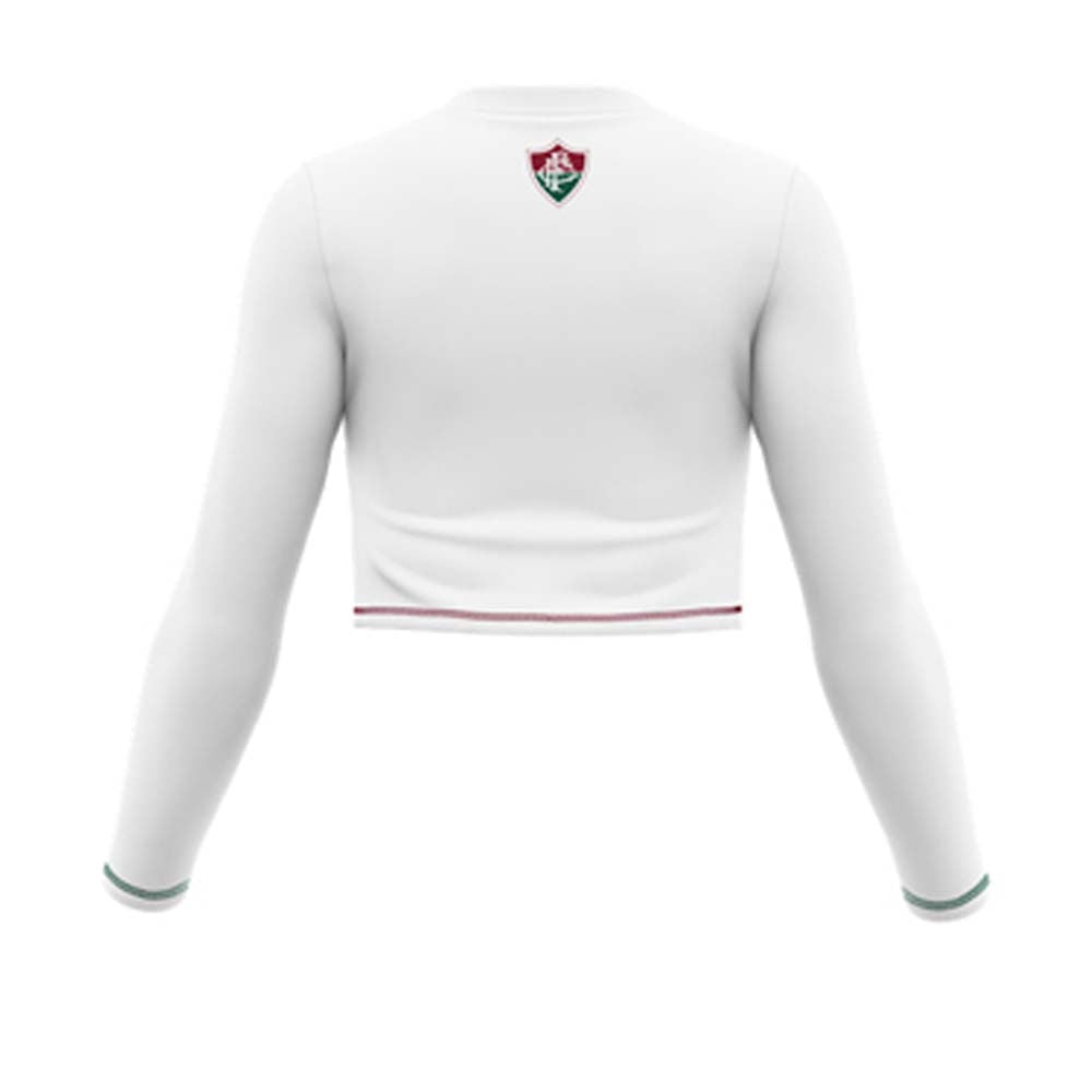 Braziline Cropped Fluminense Bird Manga Longa Feminino