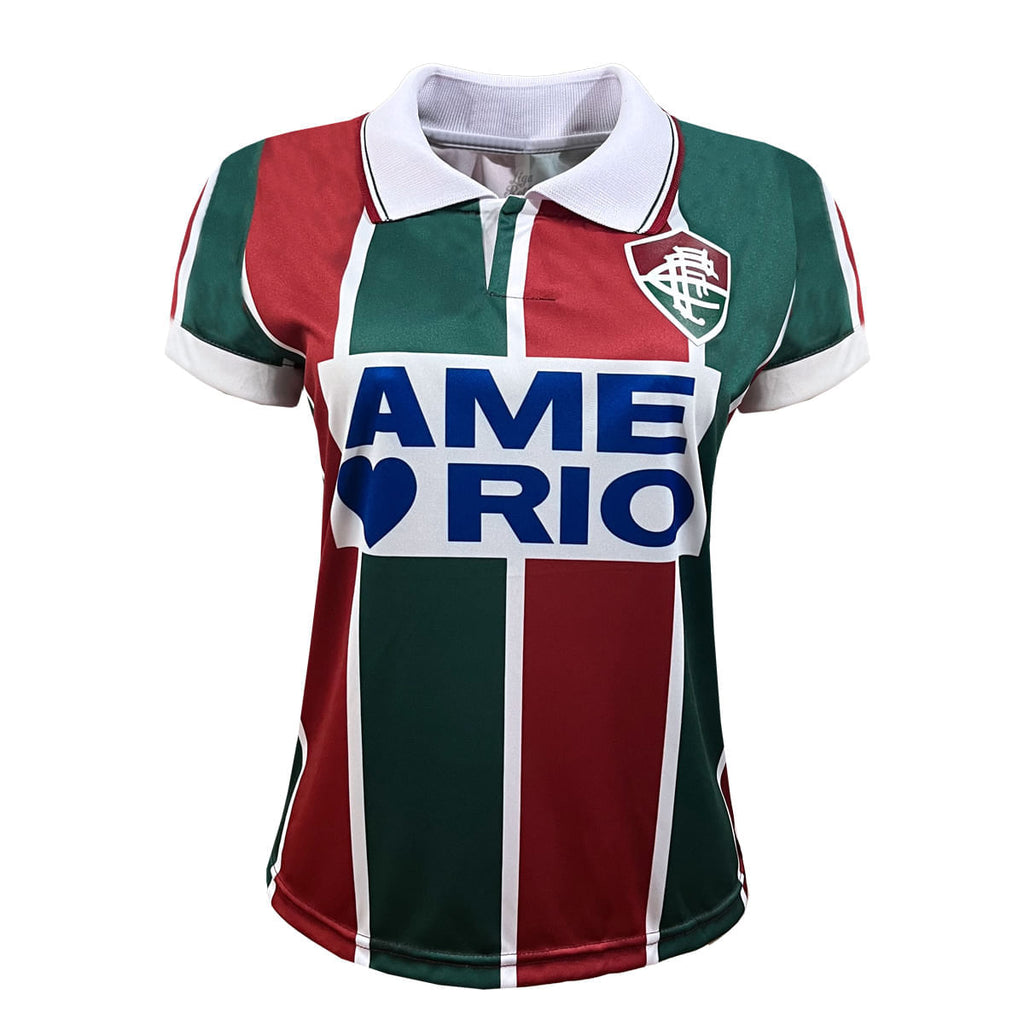 Liga Retrô Camisa Fluminense Feminina Ame o Rio 1995 Verde