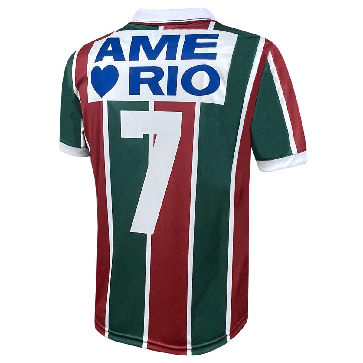 Liga Retrô Camisa Fluminense AME O RIO 1995 Masculina Verde/Grená/Branco