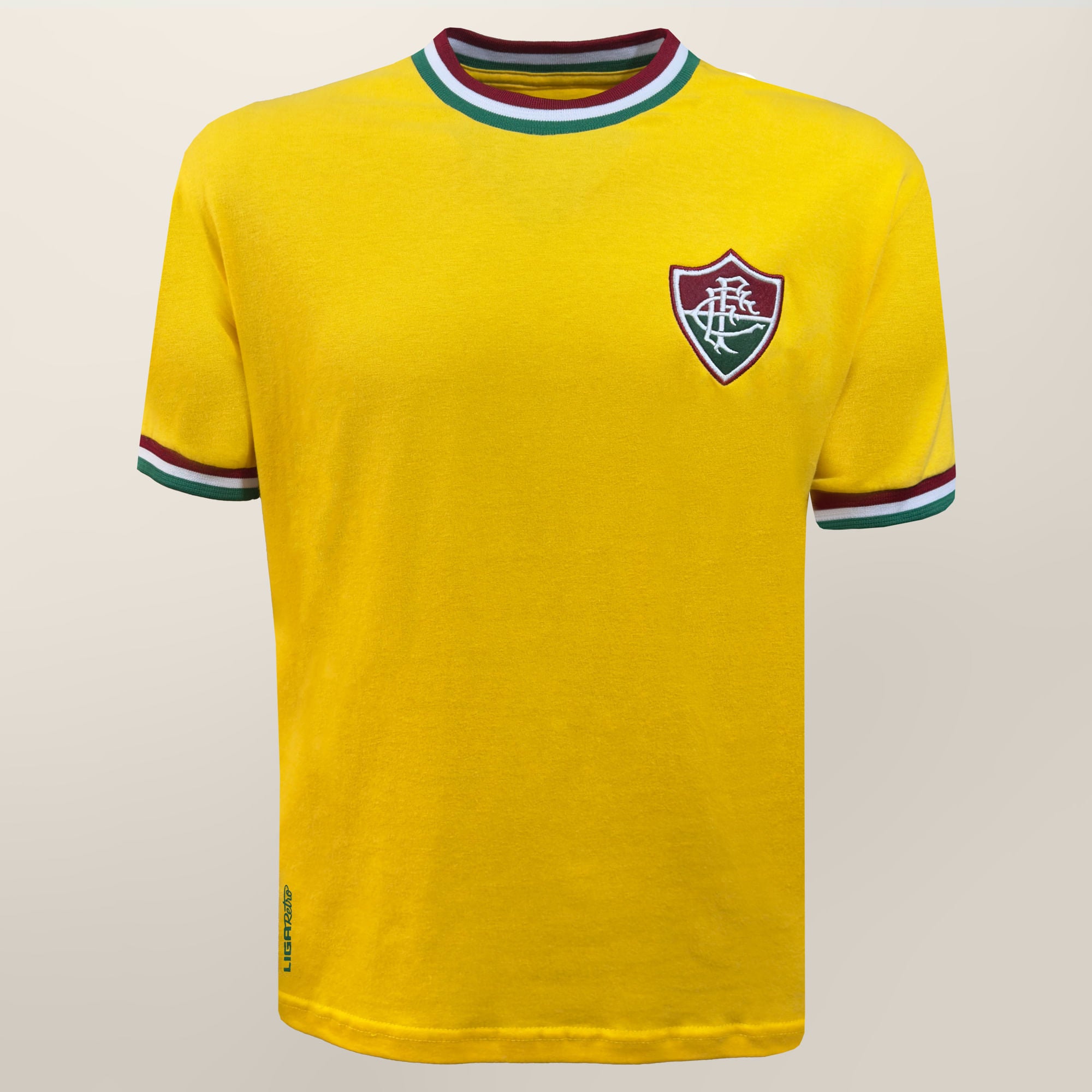 Liga Retrô Camisa Fluminense Brasil 1970 Amarela Masculina