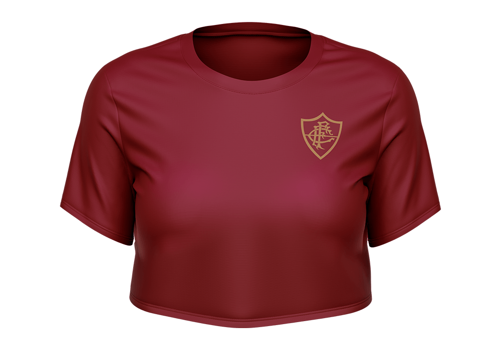 Braziline Cropped Fluminense Paper Grená Feminino