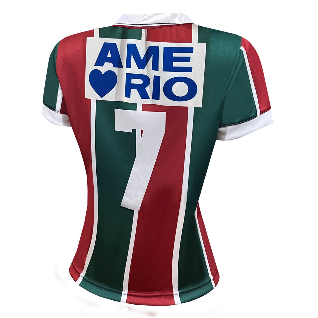 Liga Retrô Camisa Fluminense Feminina Ame o Rio 1995 Verde