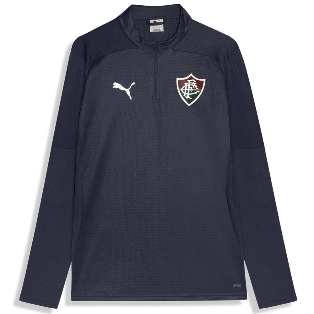 Puma Blusão Fluminense Treino 1/4 Zip Top Navy 2026 Masculina