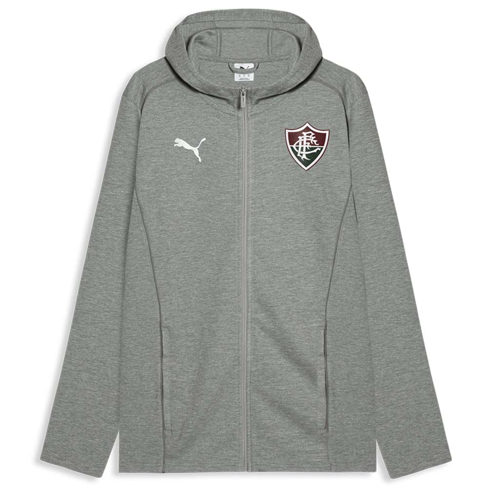 Puma Jaqueta Fluminense Viagem Casuals 2026 Masculina Medium Gray Heather