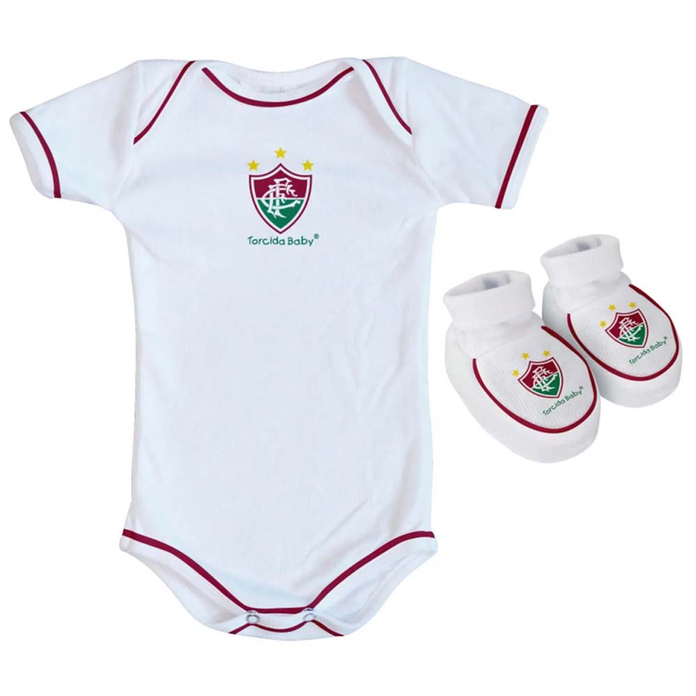 Torcida Baby Kit Fluminense Body e Pantufa Unissex