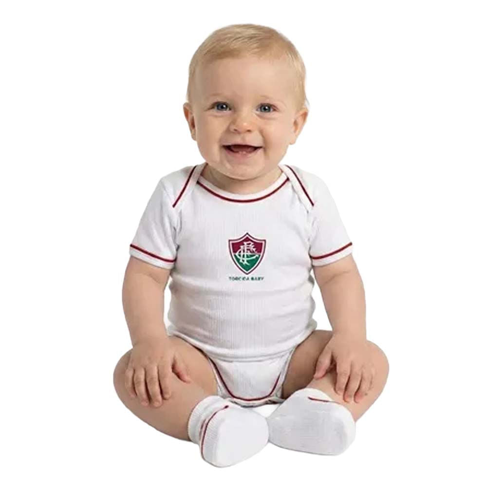 Torcida Baby Kit Fluminense Body e Pantufa Unissex