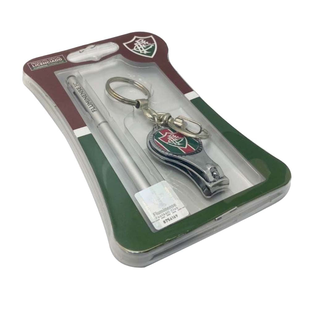 Kit Fluminense Caneta e Chaveiro Cortador de Unhas Metal Unissex
