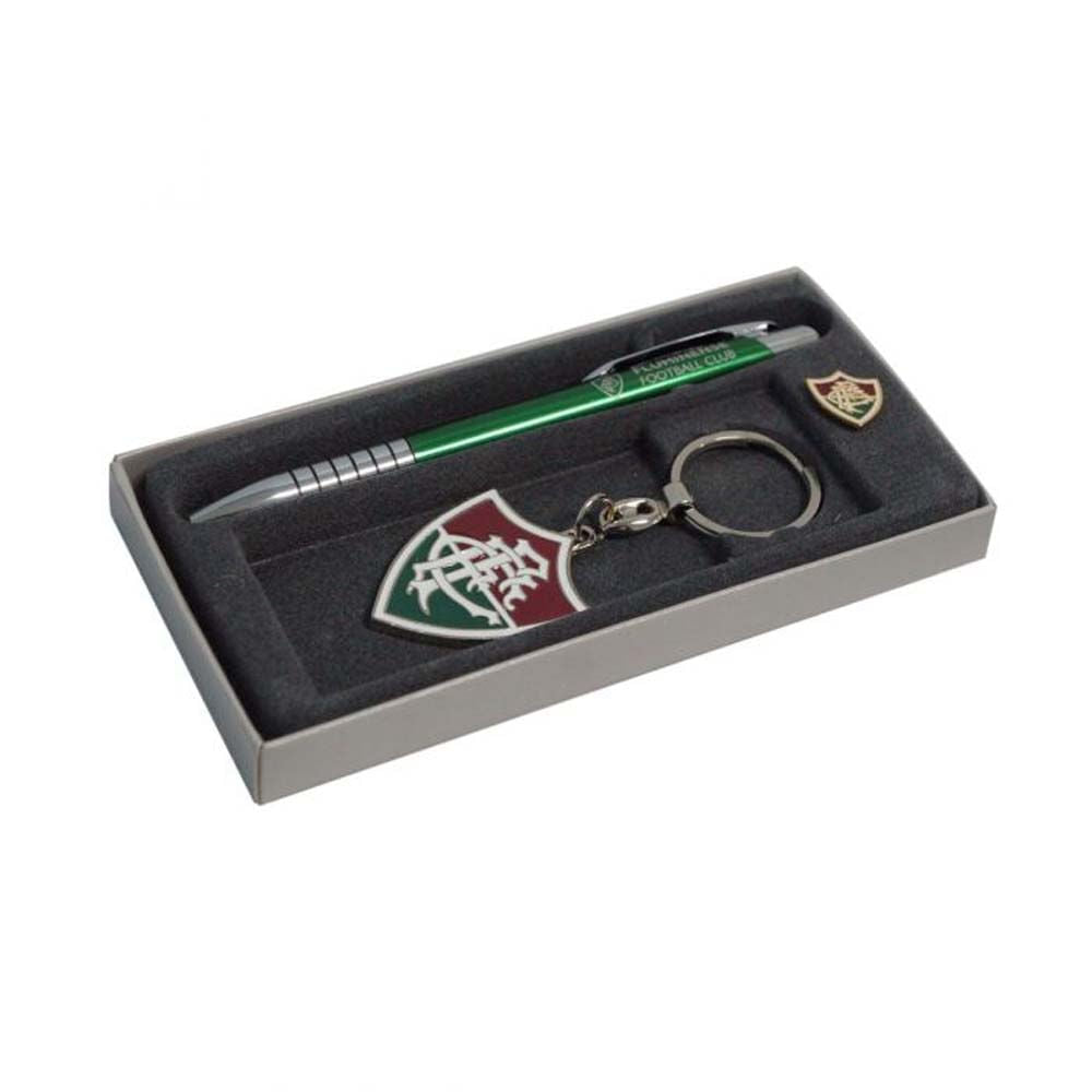Tatuapé Brindes Kit Executivo Fluminense Caneta Chaveiro Boton Metal Unissex