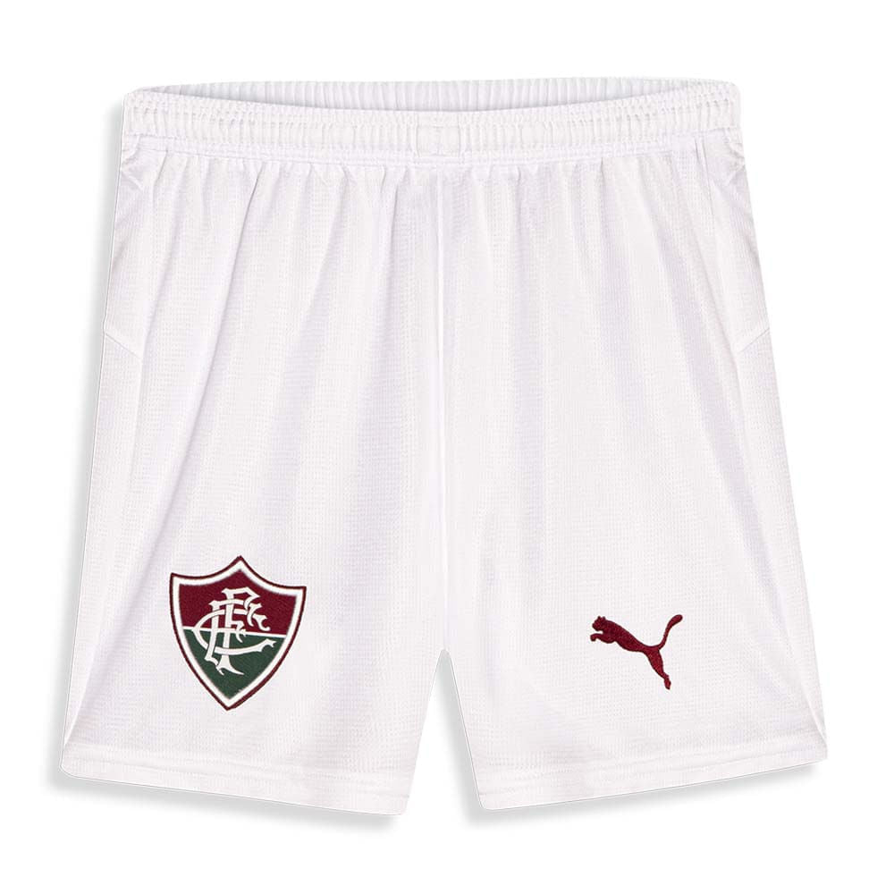 Puma Short Fluminense Juv Home OF1 2026 Juvenil Unissex White